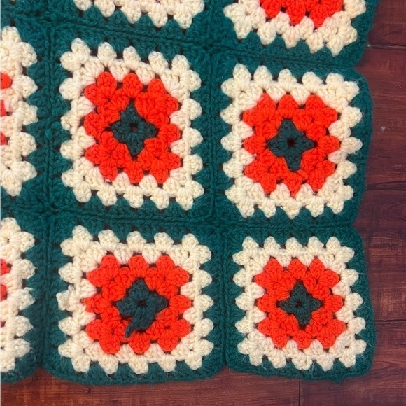 Granny Square crochet afghan, blanket, lap throw, grandma core, Rosanne,52”x 64” - Picture 3 of 6
